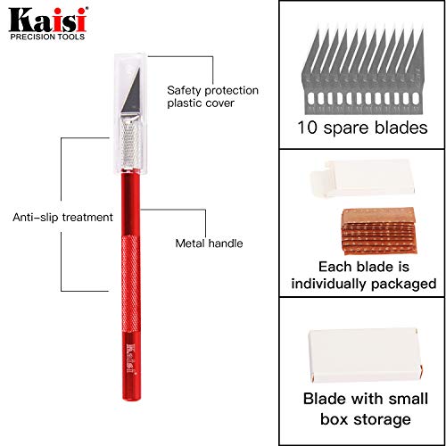 Precision Tweezers Set, Kaisi 10 PCS ESD Tweezer Set, Anti-Static Stainless Steel Tweezers Kit Curved Tweezers for Craft, Jewelry, Electronics, Laboratory Work - size: 10 Pcs