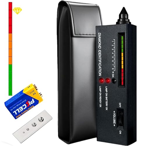 Diamond SE Tester- Professional Diamond & Moissanite Detector, 2-Second Results with LED/Sound Alert, Portable Gemstone Tester for Jewelry, Pawn Shops, Home Use (Includes Case & Batteries)