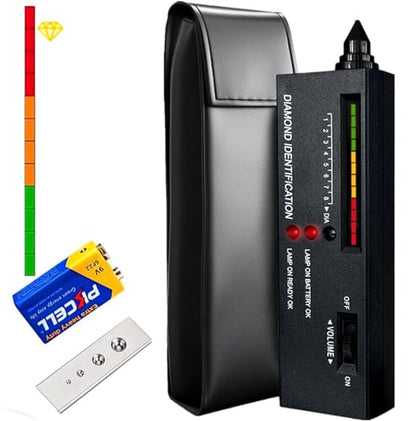 Diamond SE Tester- Professional Diamond & Moissanite Detector, 2-Second Results with LED/Sound Alert, Portable Gemstone Tester for Jewelry, Pawn Shops, Home Use (Includes Case & Batteries)