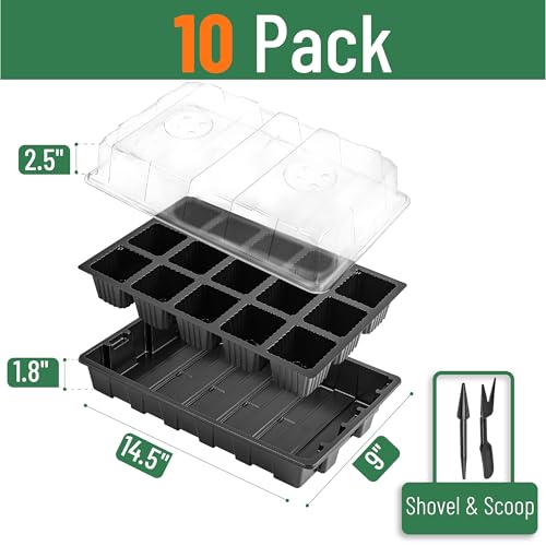 Mr. Pen- Seed Starter Tray Kits, 10 Set, Total 150 Cells - size: 15-Cells 10-Pack