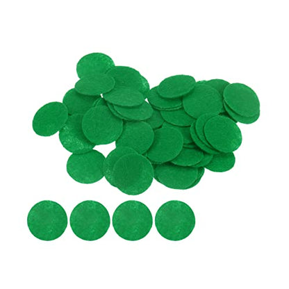 HARFINGTON 100pcs Round Felt Circles, 20mm 3/4" Pre Cut Felt Craft Pads Non-Woven Mini Felt Fabric Circles for DIY Sewing Handcraft Cut Projects Craft Finishing, Green - color: Green, size: 20mm