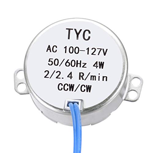 uxcell Synchronous Motor AC 100-127V 2-2.4RPM 50-60Hz CCW/CW 4W D Shaft - style: 2-2.4RPM