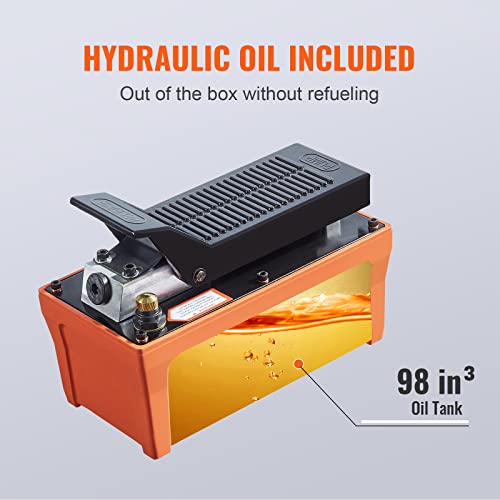 VEVOR Air Hydraulic Pump 10,000 PSI 1/2 Gal Reservoir NPT 3/8" Oil Outlet