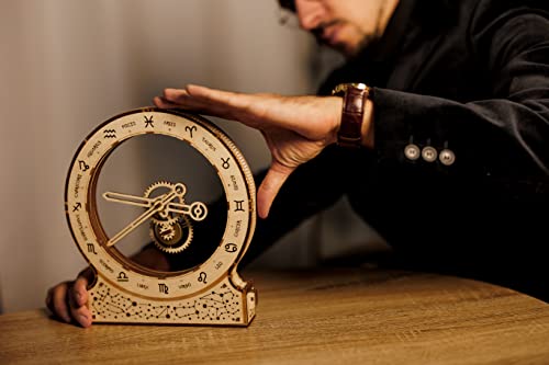 Wood Trick Zodiac Clock 3D Wooden Puzzles for Adults to Build - color: Zodiac Kinetic Clock