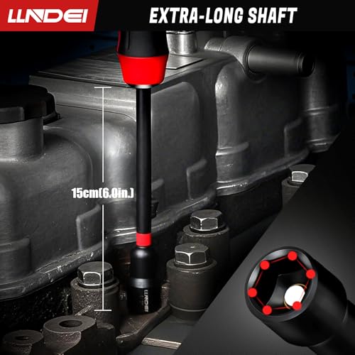 LLNDEI 21Pcs Magnetic Nut Driver Set SAE/Metric with Non-Slip Grip - size: 21pcs Nut Driver Set with Storage box
