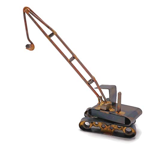 Track Crane Collectible Handmade Metal Art Figurine, Desk Accessories, Trophy, Boss Gift, Home Office Décor, Construction Worker Gift - style: Track Crane