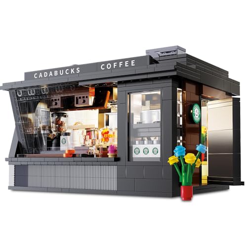 CaDA Master C66005W Japanese Coffee House Building Set,MOC Construction Coffee Shop Modular Buildings with Lights,768PCS City House Idea Collect Gift for Adults - color: C66005w