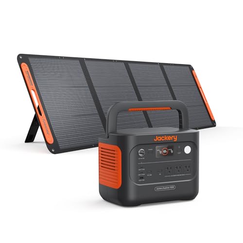 Jackery Solar Generator 1000 v2 and 200W Solar Panel,1070Wh,1500W AC - style: E1000v2+200W