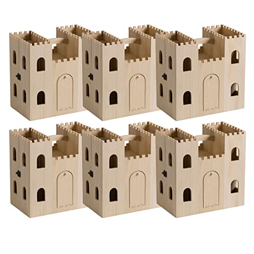 6 Pack: 12.5”; Wooden Play Castle by Make Market®