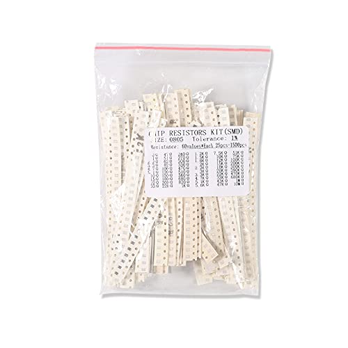 4500pcs 0603 0805 1206 SMD Resistor Kit 1% 0 ohm-10M ohm Chip Fixed Resistor Assortment Kit - style: 4500pcs Kits