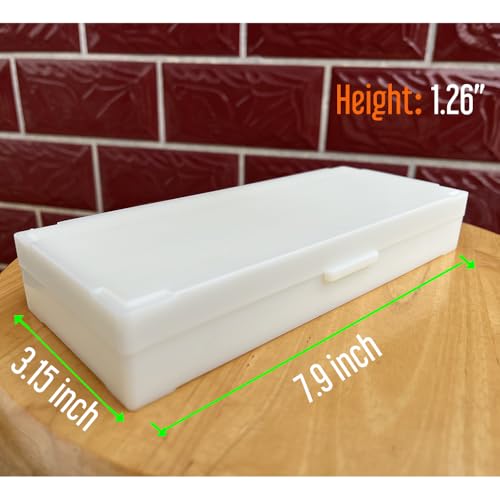 Microscope Slide Box,Plastic Microscope Slide Case Storage Holder (Hold 50 Slides) - size: Hold 50 Slides