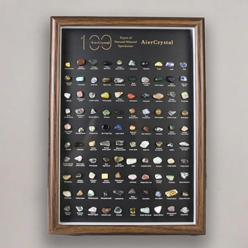 100Pcs Mixed Raw Crystal Mineral Specimens Natural Rock Collection Kit - color: 100pcs Mineral Specimens Set