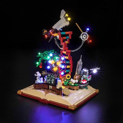Upgraded Led Light Kit Compatible with Lego Ideas The Evolution of STEM Building Set, Lights Decoration Compatible with Lego 21355 (Model Not Included)