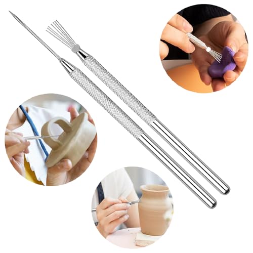 43PCS Polymer Clay Tools Kit, Clay Sculpting Art Tool Set with Wooden Carving Tools, Ball Stylus, Silicone Scrapers, Art Brushes & Detail Needles for Pottery, Modeling, DIY Crafts for Beginners-Pink - color: 43Pcs-Pink
