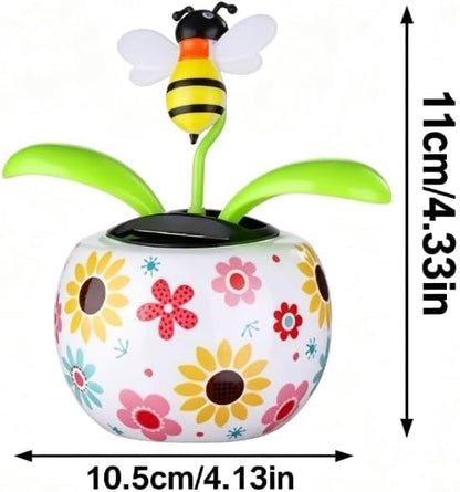 Solar Dancing Solar Powered Dancing Bee Toy in Colorful Shape Flip Flap Animated Bobblehead Dancer Window Sun Catcher Car Dashboard Decor Solar Power Kits Learning and Education