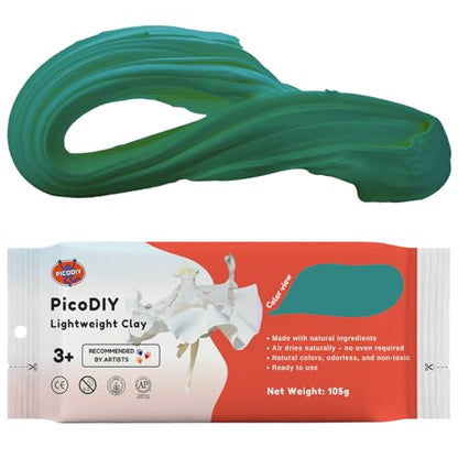 Air Dry Clay Lightweight, Flexible Modeling Clay for Adults Arts and Crafts - color: Green