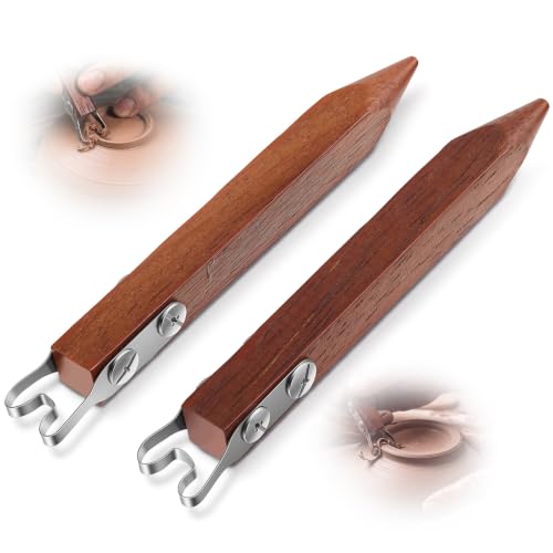 Therwen 2 Pcs Pottery Trimming Tool 4 mm & 6 mm Width, Foot Trimming Style - style: Foot Trimming Style