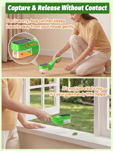 Acoath Bug Catcher, 2.4" IPS Screen Bug Catching Kit, Microscope for Kids - color: Green