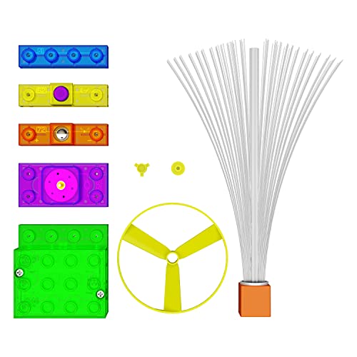 E-Blox: Circuit Blox: BYO Flying Saucer - 4 Blocks Projects - Color Changing LED, Motor & Fan, Build Your Own, DIY STEM Bricks Toy, Kids Ages 8+