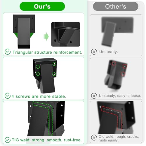 SELEWARE A Frame Swing Set Brackets for 4x4 Legs and 4x6 Beam - color: Middle bracket: 1 pcs