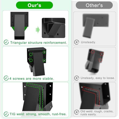 SELEWARE A Frame Swing Set Brackets for 4x4 Legs and 4x6 Beam - color: Middle bracket: 1 pcs