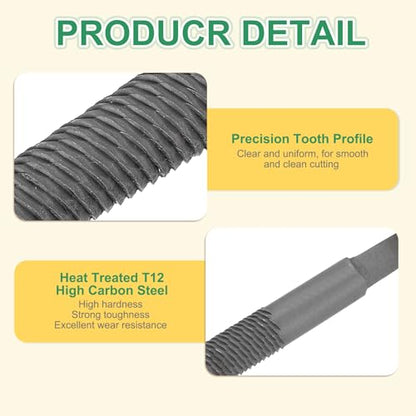 HARFINGTON 2 Pcs 8" Round Coarse Cut File Double Cut Teeth Coarse Metal File High Carbon Steel T12 without Handle for Metal Wood Finishing Roughing, Grey - size: 8", style: Coarse Cut