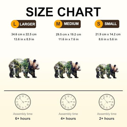Mountain Panda Puzzles Adults Gifts for Women Men Wooden 150 Pieces 11.6 * 7.6in - color: Mountain Panda, size: Medium