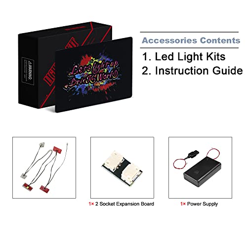 BrickBling LED Lighting Compatible with Lego Speed Champions Ferrari 812 Competizione 76914; New 2023 Light kit Compatible with Lego Ferrari; Light up Your Race Car-No Model - style: 76914 Light