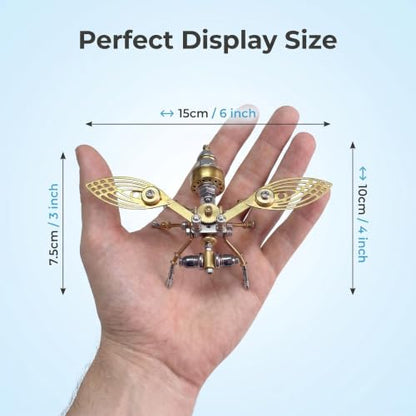 Steampunk Drosophila Insect 3D Metal Puzzle Model Mechanical Kits 2-3 Hours to Build DIY Assembly for Men Ideal for Gifts and Decorations (Drosophila melanogaster) - style: Drosophila melanogaster