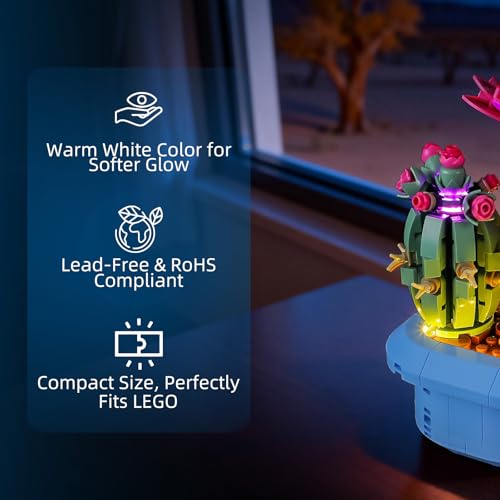 YEABRICKS LED Light for Lego-11509 Botanicals Flowering Cactus Building Blocks Model (Building Set NOT Included) - style: Only Light LEGO 11509 Flowering Cactus