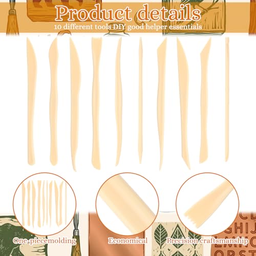 Ferrochef 10 Set 100 Pcs Clay Tools, Plastic Sculpting Tools, Classic Style - color: Classic Style, size: Plastic