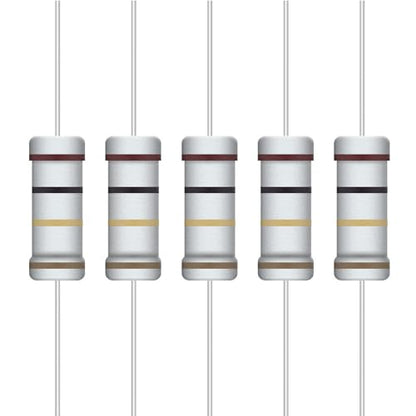3W Carbon Film Resistor Kit from 1 Ohm to 1M Ohm 25 Values 3 Watt 5% Resistors Assortment - size: 3W