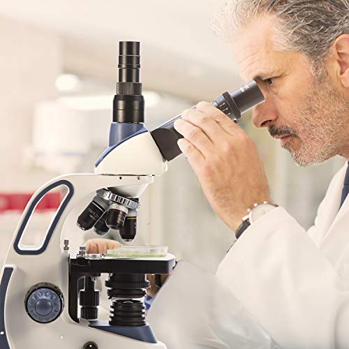 Swift SW380T 40X-2500X Magnification, Siedentopf Head, Research-Grade Trinocular Microscope Compound Lab with Wide-Field 10X/25X Eyepieces, Mechanical Stage, Ultra-Precise Focusing, Camera-Compatible - style: SW380T