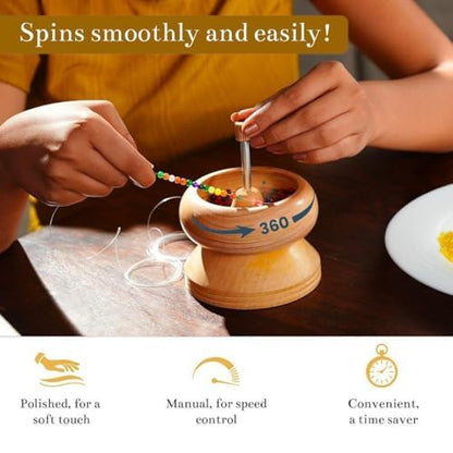 Shop LC Clay Seed Bead Spinner for Jewelry Making - Pinewood - color: A Pine Wood