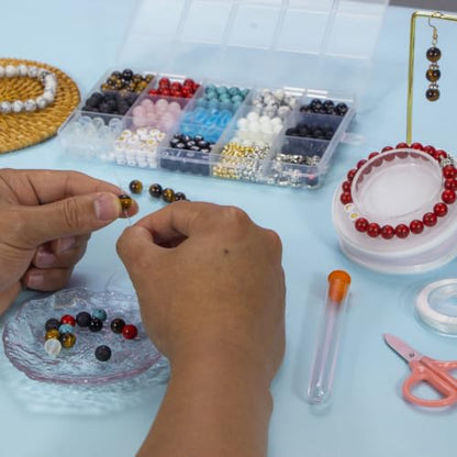 636pc Gemstone Beads for Jewelry Making - Bracelet Making Kit for Adlut Boy - color: Bracelet Making Kit for Adults