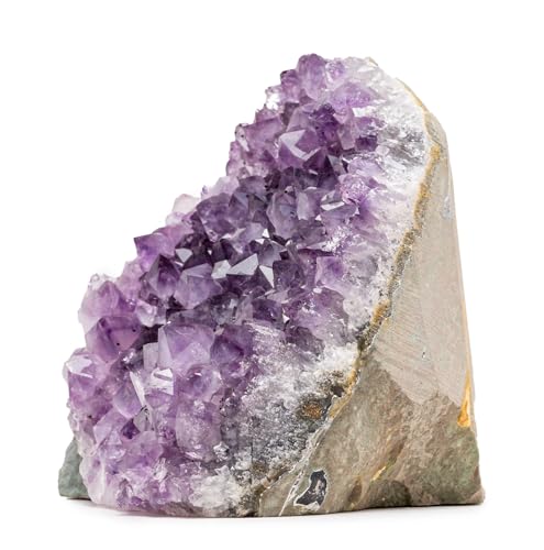 1.5 to 2 Lb Amethyst Crystal Geode From Uruguay – 4" to 6" Height, Natural Large Amethyst Cluster Rock – Crystals and Healing Stones by Samsari - style: 1.5 lb to 2 lb