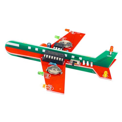 YYSOLDER Illuminated aeroplane soldering practice kit Fun and interesting soldering practice project for soldering enthusiasts STEM Education Father's Day Gift
