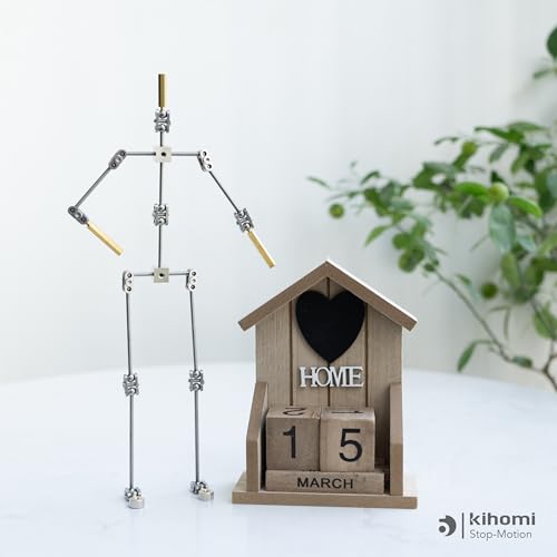 Studio Stop Motion Armature Kit - Feet Tie Down DIY Metal Puppet Figure Skeletons Easy Assembly for Animation Character Design & Creative Fun, Perfect for Stop Motion Animation (Silver, 10.6in) - size: 10.6in