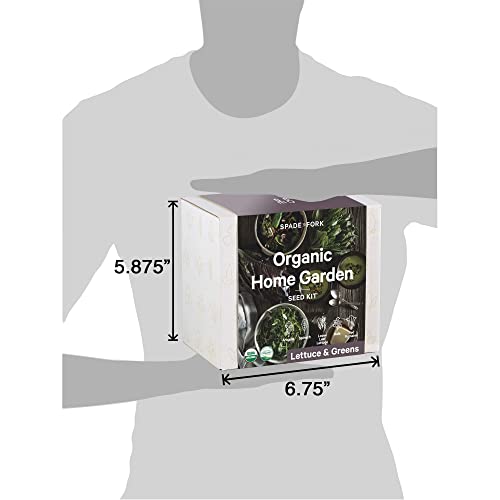Organic Indoor Lettuce & Greens Garden Starter Kit - Certified USDA Organic Non GMO - Includes Spinach, Kale, Red Romaine, Loose Leaf Lettuce Seeds for Planting, Potting Soil, Peat Pots - style: Lettuce & Greens Kit