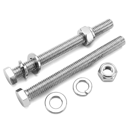 15 Sets 1/4-20x3-3/4 Bolt and Nut Set, Flat & Lock Washers Included,60PCS - size: 1/4-20x3-3/4" 15sets