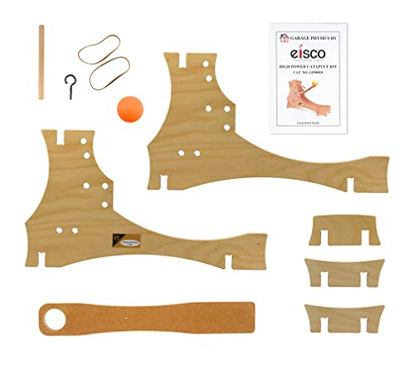 EISCO High Power Catapult Kit - Build Yourself - STEM Learning - Comes Explore Force, Acceleration, Hooke's Law & More - Garage Physics