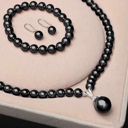 Black Pearl Bracelet Making Kit Gold Beads for Bracelets for Adult - color: 07-Black & Gold