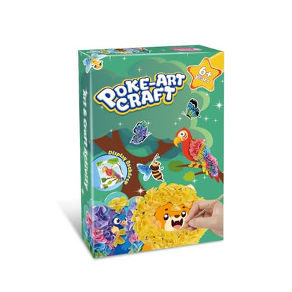 MZYTOZA Poke Art Kit for Kids Ages 4-8, Mess-Free Fabric Craft Set - color: Green-Animals