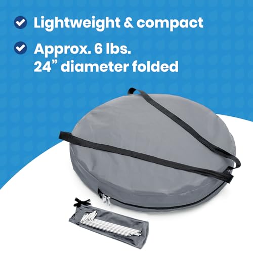 WeatherPod® MyPod™ Mesh 1-Person Pop-Up Sports Shelter - color: Silver, size: X-Large