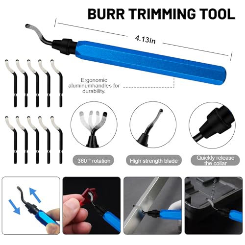 212Pcs 3D Printer Tool Kit with 3D Printer Accessories Bring Tool Box Includes Deburring Ideal for Disassembly Cleaning and Precision Machining Toolboxes - size: L