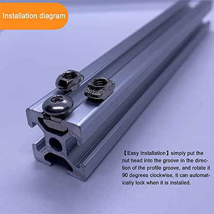 240pcs M5 T-Nuts Screws Kit for 2020 2040 8020 Series Aluminum Extrusion,40Pcs M5x8,40Pcs M5x12 Hexagon Socket Screws,40Pcs M5 T Sliding Nut,40Pcs M5 T Nut,80Pcs Washers - style: 240pcs 20 Series Screws Kit Silver