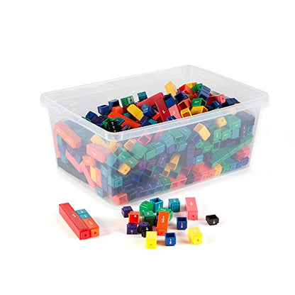 hand2mind Rainbow Fraction Tower Cubes, Montessori Math Materials, Fraction Manipulatives, Unit Fraction, Fraction Cubes, Math Manipulatives for Elementary School, Homeschool Supplies (15 Sets) - style: Linking Cubes