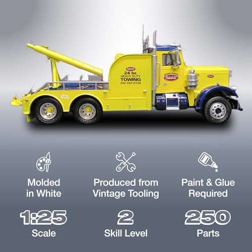 AMT Peterbilt 359 Wrecker Model Kit - 1/25 Scale Buildable Tow Truck for Kids and Adults (AMT1133)