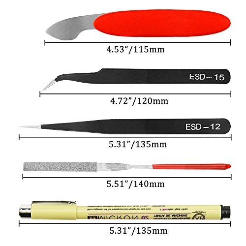 12Pcs Modeler Basic Tools Craft Set Gundam Model Tools Kit Hobby Building Tool Kit for Model Assemble Building Repairing and Fixing DIY Craft Kit