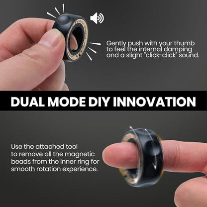 EDC Metal Fidget Spinnners Ring Toy for Adults & Boys Stress Relief Gifts